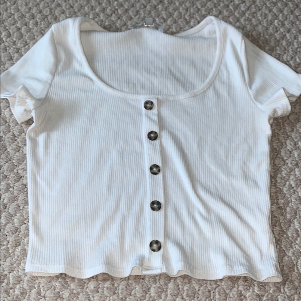 white crop top